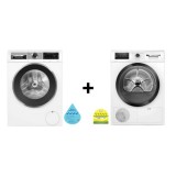(BUNDLE) BOSCH WGG25400SG front load Washing machine(10KG)(Water Efficiency Class 4) + BOSCH WTH85008SG Heat pump tumble dryer(8kg)(Energy Efficiency: 5 Ticks)